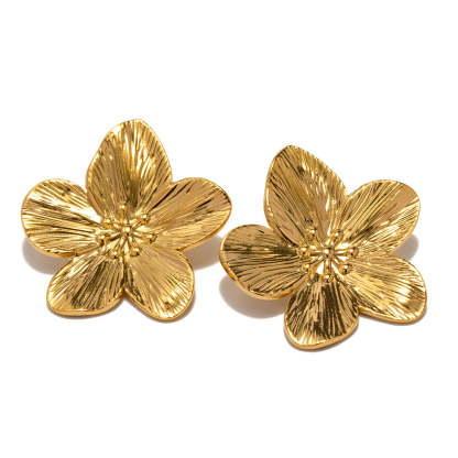 Delicate Flower Shaped Timeless Elegant 18k Vermeil Gold Plated Stud Earrings | Mix Mix Style-Mix MIx Style