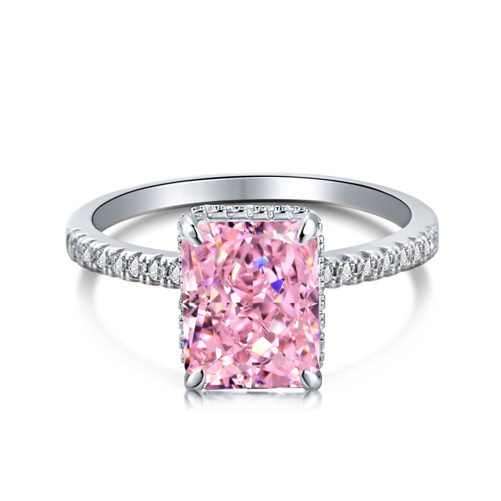 Moissanite Jewelry 18k White Gold Plated Moissanite Ring-Mix MIx Style