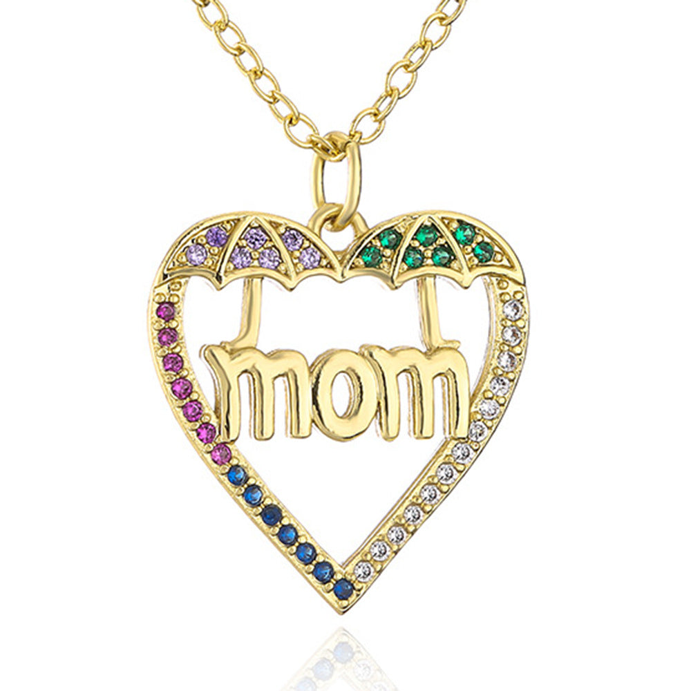 Mother Gift Various Styles Vintage Heart Pendant Diamonds Luxury 18k Vermeil Gold Plated Necklace Jewelry | Mix Mix Style-Mix MIx Style