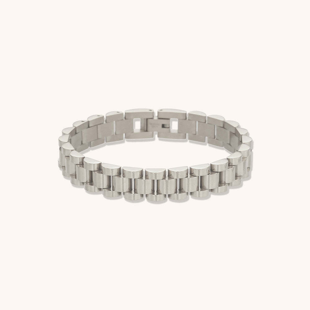 European and American cross-border hot-selling hip-hop temperament watch straps, bracelets, niche fashion design, stainless steel plated 18K jewelry-Mix MIx Style