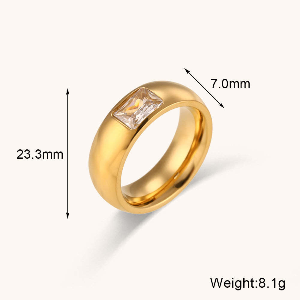 Antique Differents Styles Retro Thick White Diamonds Elegant Luxury 18k Vermeil Gold Plated Ring Jewelry | Mix Mix Style-Mix MIx Style