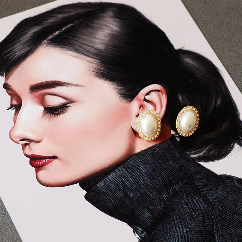 Mabe Pearl Necklace Earrings Studs Ear Clip Set  | Mix Mix Style [Hot Seller]-Mix MIx Style