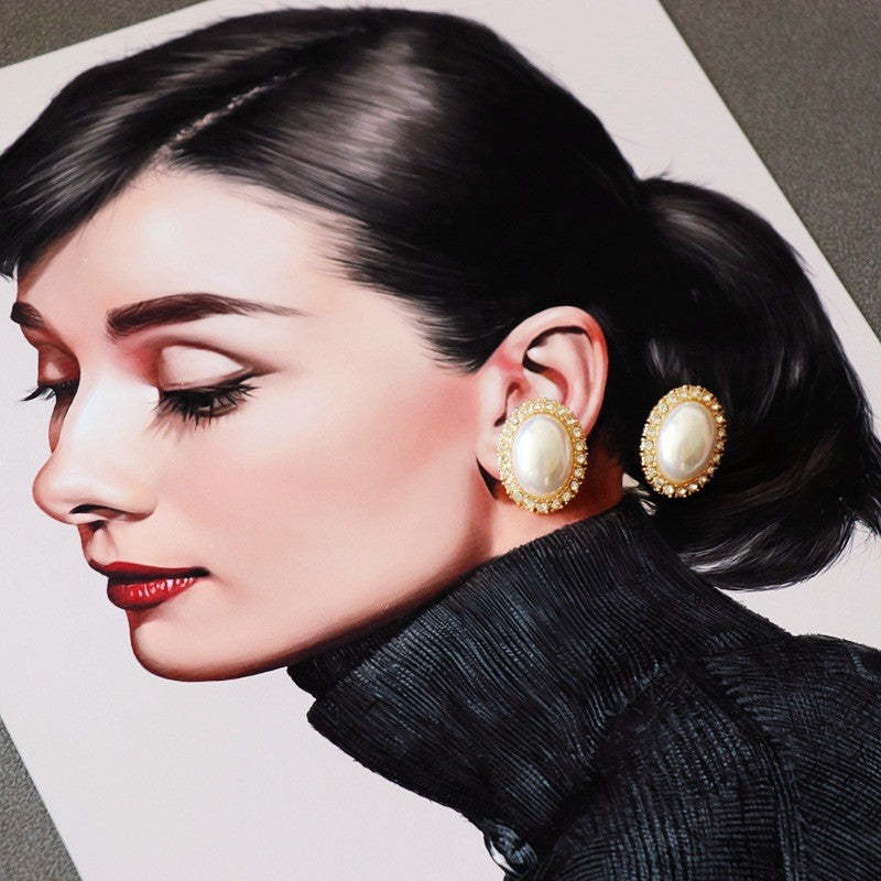 Mabe Pearl Necklace Earrings Studs Ear Clip Set  | Mix Mix Style [Hot Seller]-Mix MIx Style