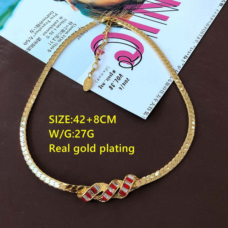 Golden Vintage Retro Pendant Akoya Pearls & Diamonds Luxury 18k Vermeil Gold Plated Necklace Jewelry | Mix Mix Style-Mix MIx Style