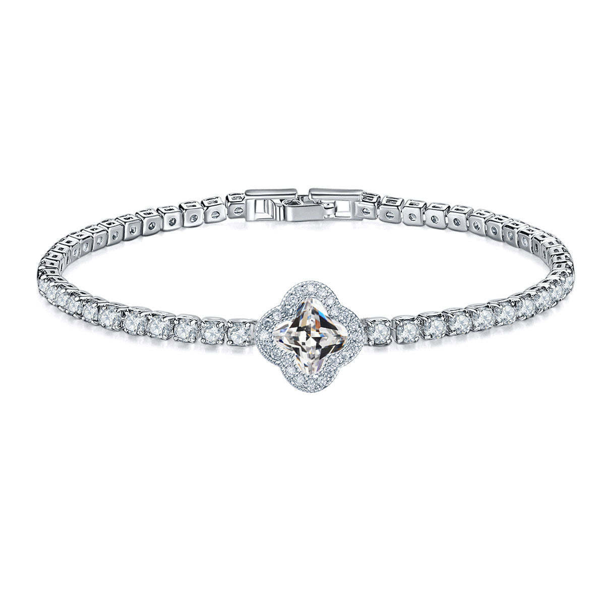 Purple - Red - Yellow Trendy Timeless Clover Cut Moissanite Diamond El