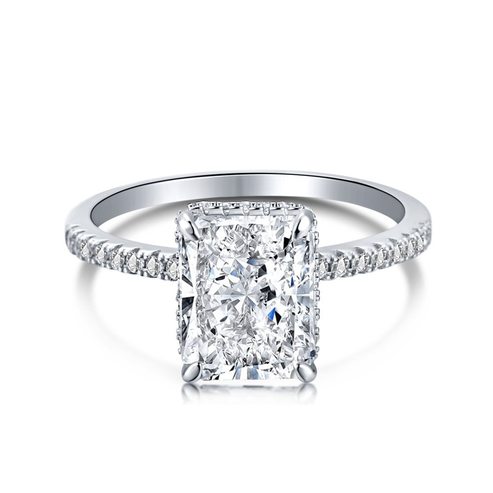 Moissanite Jewelry 18k White Gold Plated Moissanite Ring-Mix MIx Style