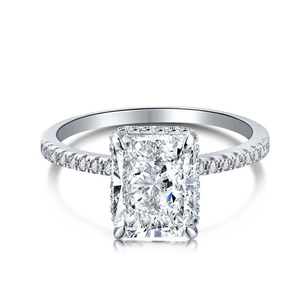 Moissanite Jewelry 18k White Gold Plated Moissanite Ring-Mix MIx Style