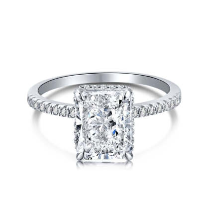 Moissanite Jewelry 18k White Gold Plated Moissanite Ring-Mix MIx Style