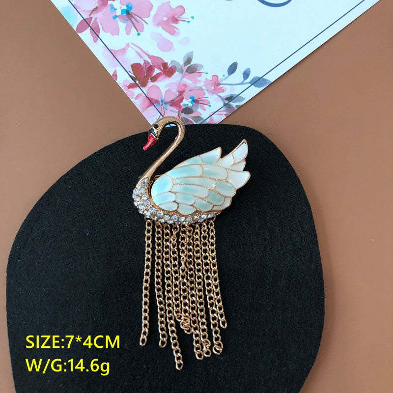 Colorful Diamond drop glaze brooch pin cute animals owl, panda, swan, elephant | Mix Mix Style [Hot Seller]-Mix MIx Style