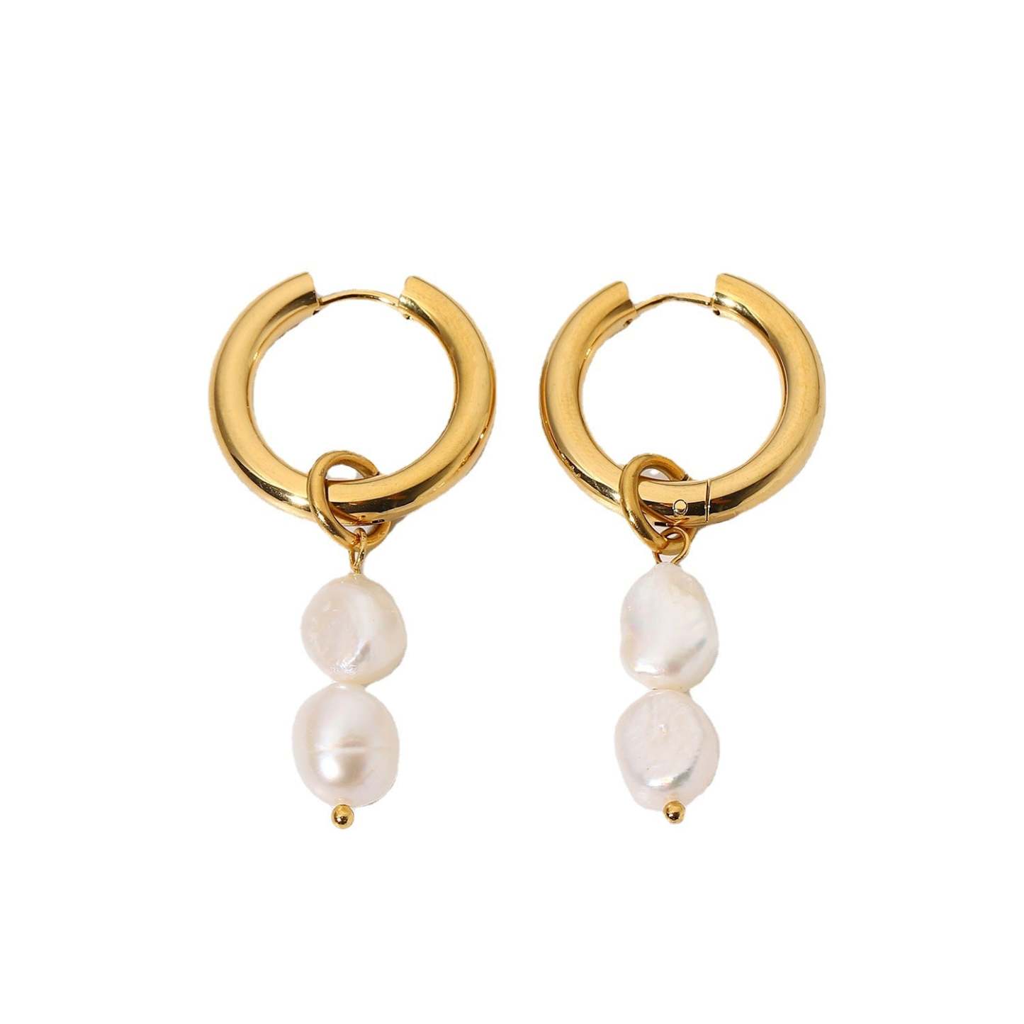 Minimalist Akoya Pearl Elegant 18k Vermeil Gold Plated Vintage Retro Drop Earrings | Mix Mix Style-Mix MIx Style