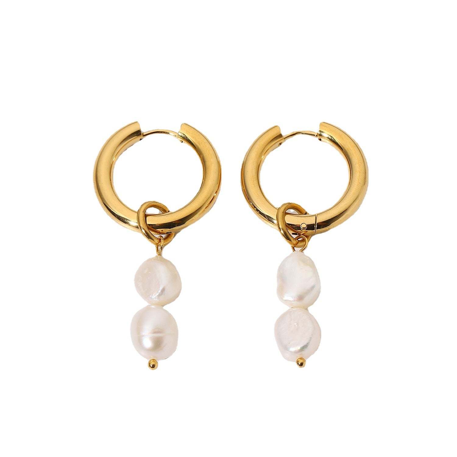 Minimalist Akoya Pearl Elegant 18k Vermeil Gold Plated Vintage Retro Drop Earrings | Mix Mix Style-Mix MIx Style