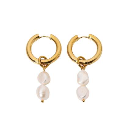 Minimalist Akoya Pearl Elegant 18k Vermeil Gold Plated Vintage Retro Drop Earrings | Mix Mix Style-Mix MIx Style