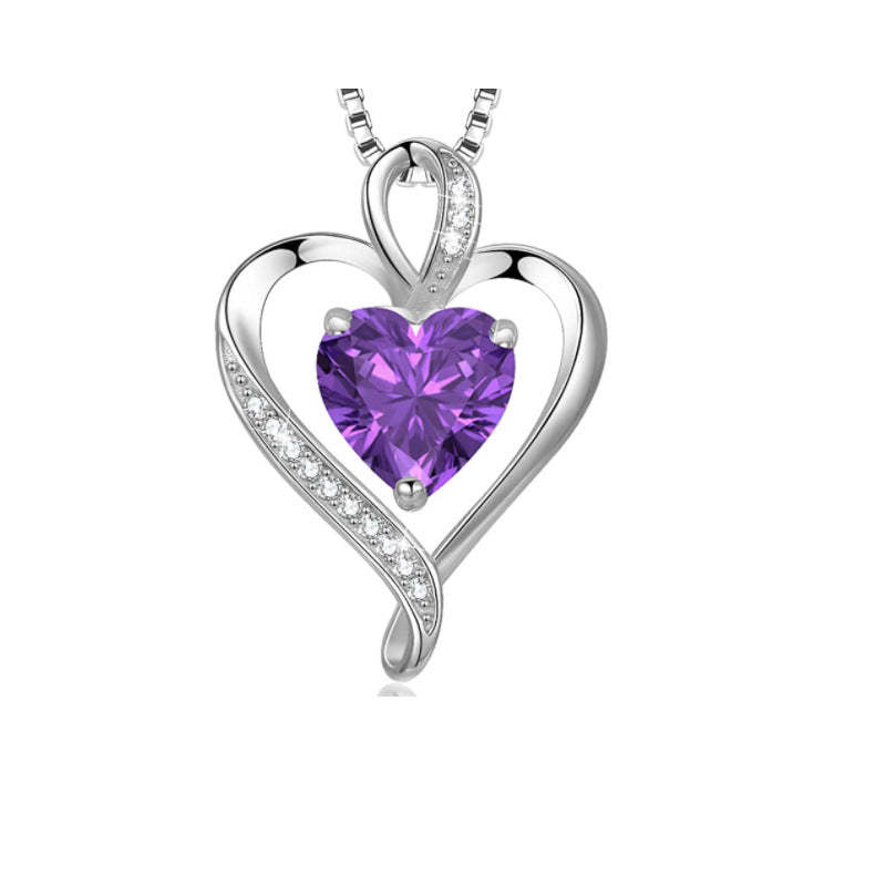 Necklace Infinite Love Heart-Shaped 18K Gold Plated/s925 Sterling Silver, Moissanite Diamond Jewelry  | Mix Mix Style [Hot Seller]-Mix MIx Style