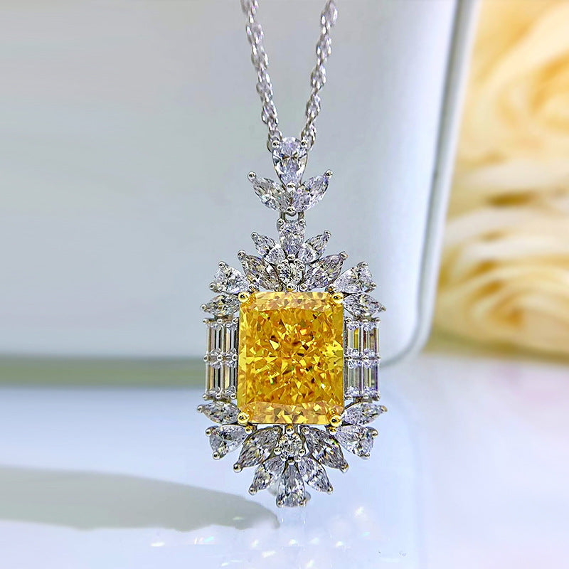 Moissanite Diamond  Soft Cushion Necklaces Jewelry 18K White Gold Plated Mix Mix Style [Hot Seller]-Mix MIx Style