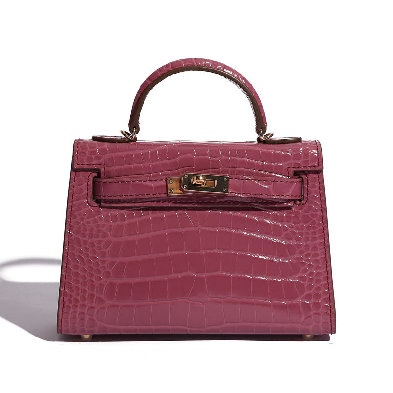 High-quality crocodile pattern Kelly bag second generation mini handbag  messenger Handbags | Mix Mix Style [Hot Seller]-Mix MIx Style