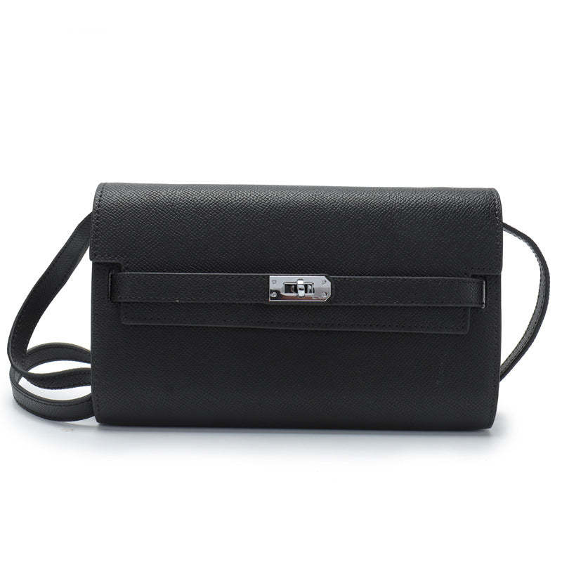 New genuine leather hand-held Kelly women's bag palm pattern cowhide underarm bag shoulder crossbody chest bag mobile phone bag-Mix MIx Style