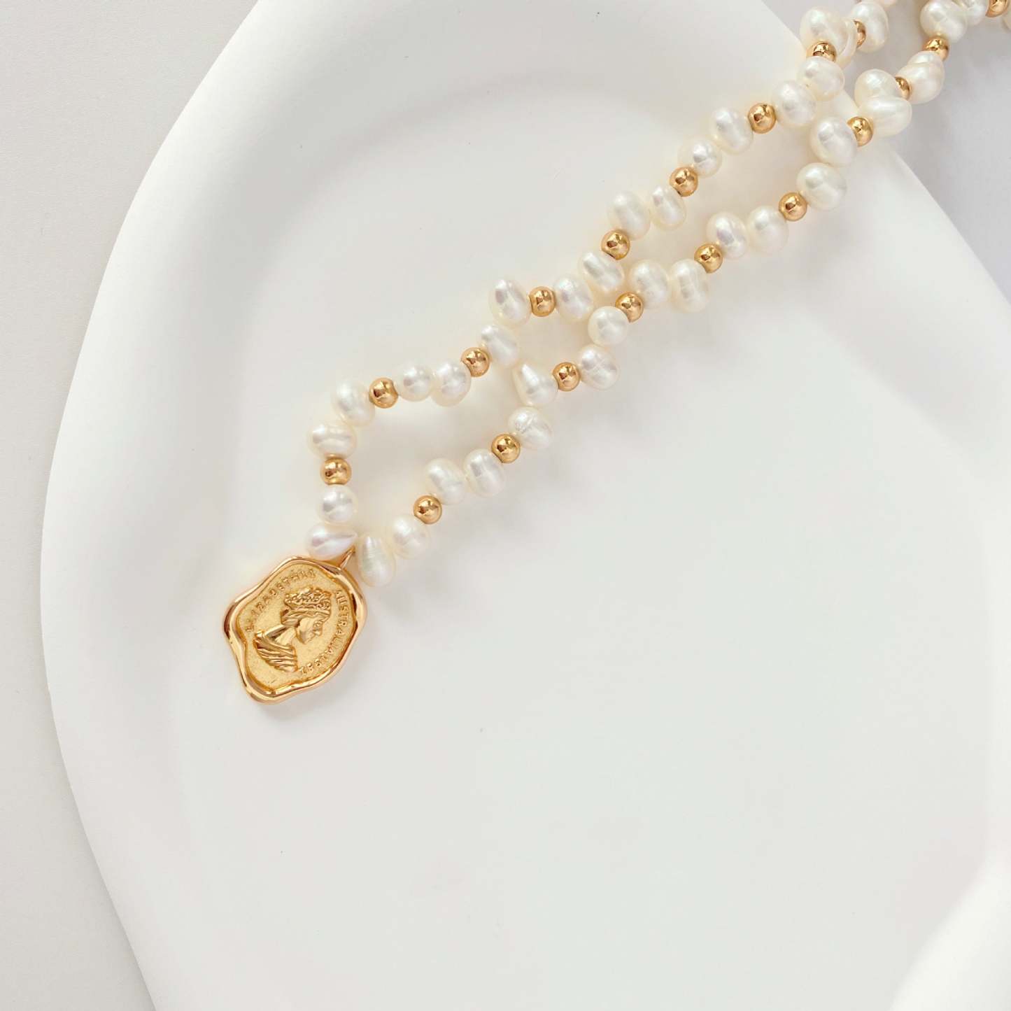 Akoya Pearl sterling silver necklace 925 silver women's necklace Vintage | Mix Mix Style [Hot Seller]-Mix MIx Style