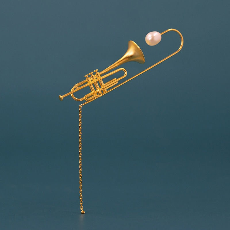 Looking for master's toys 925 sterling silver jewelry original niche design jazz musical instrument trumpet brooch-Mix MIx Style