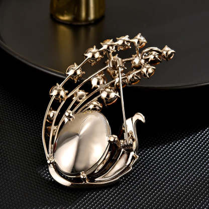 French retro luxury Austrian crystal brooch, exquisite and high-end autumn bouquet brooch, anti-exposure accessories-Mix MIx Style