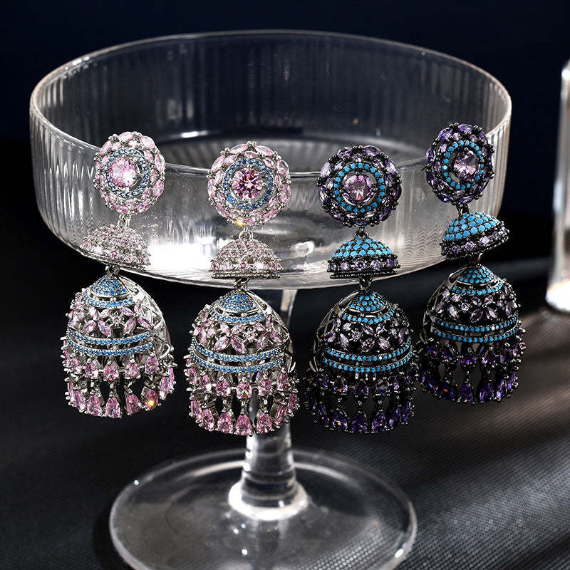 Moissanite earrings long round bell earrings for women Mix Mix Style [Hot Seller]-Mix MIx Style