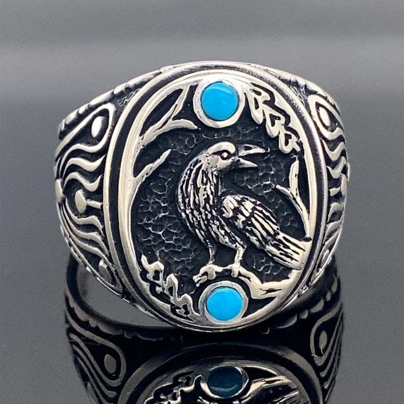 Bird Shaped Carved Aquamarine Round Gemstones 18k White Gold Plated Ch
