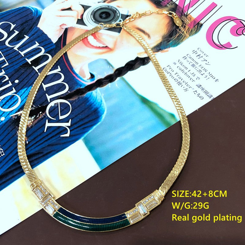 Golden Vintage Retro Pendant Akoya Pearls & Diamonds Luxury 18k Vermeil Gold Plated Necklace Jewelry | Mix Mix Style-Mix MIx Style