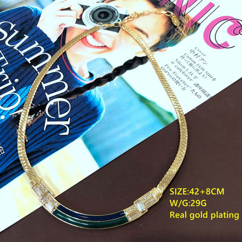 Golden Vintage Retro Pendant Akoya Pearls & Diamonds Luxury 18k Vermeil Gold Plated Necklace Jewelry | Mix Mix Style-Mix MIx Style