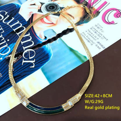 Golden Vintage Retro Pendant Akoya Pearls & Diamonds Luxury 18k Vermeil Gold Plated Necklace Jewelry | Mix Mix Style-Mix MIx Style