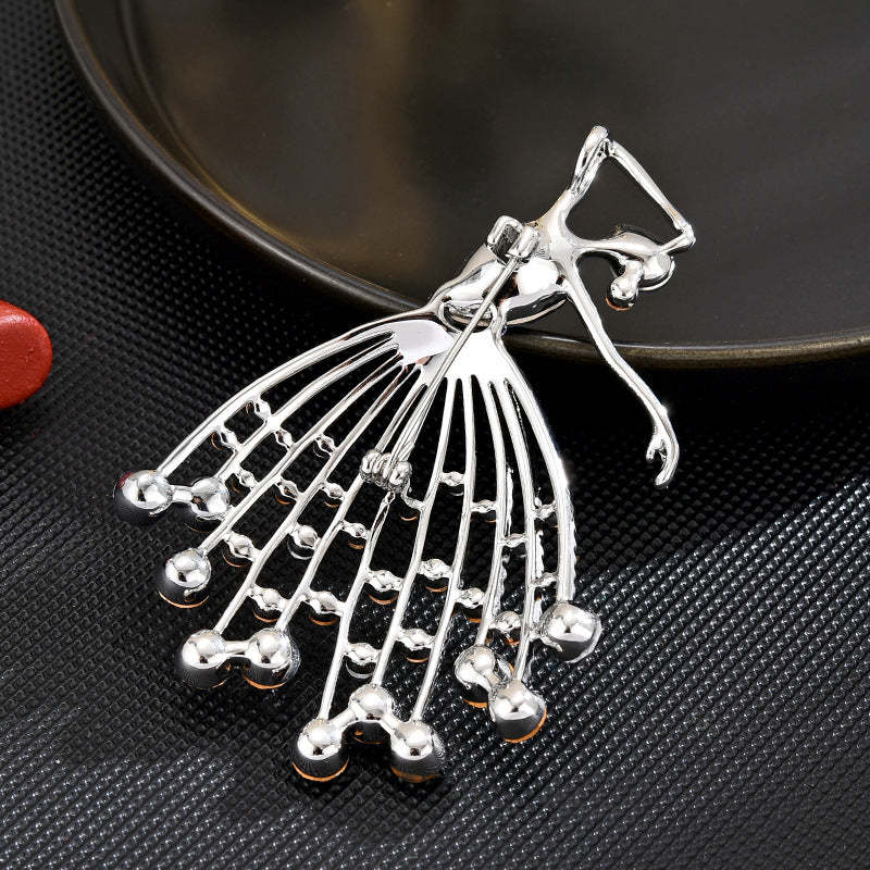 New design, elegant temperament, exquisite luxury, sweet and fresh dancer brooch, anti-exposure accessories, one piece dropshipping-Mix MIx Style
