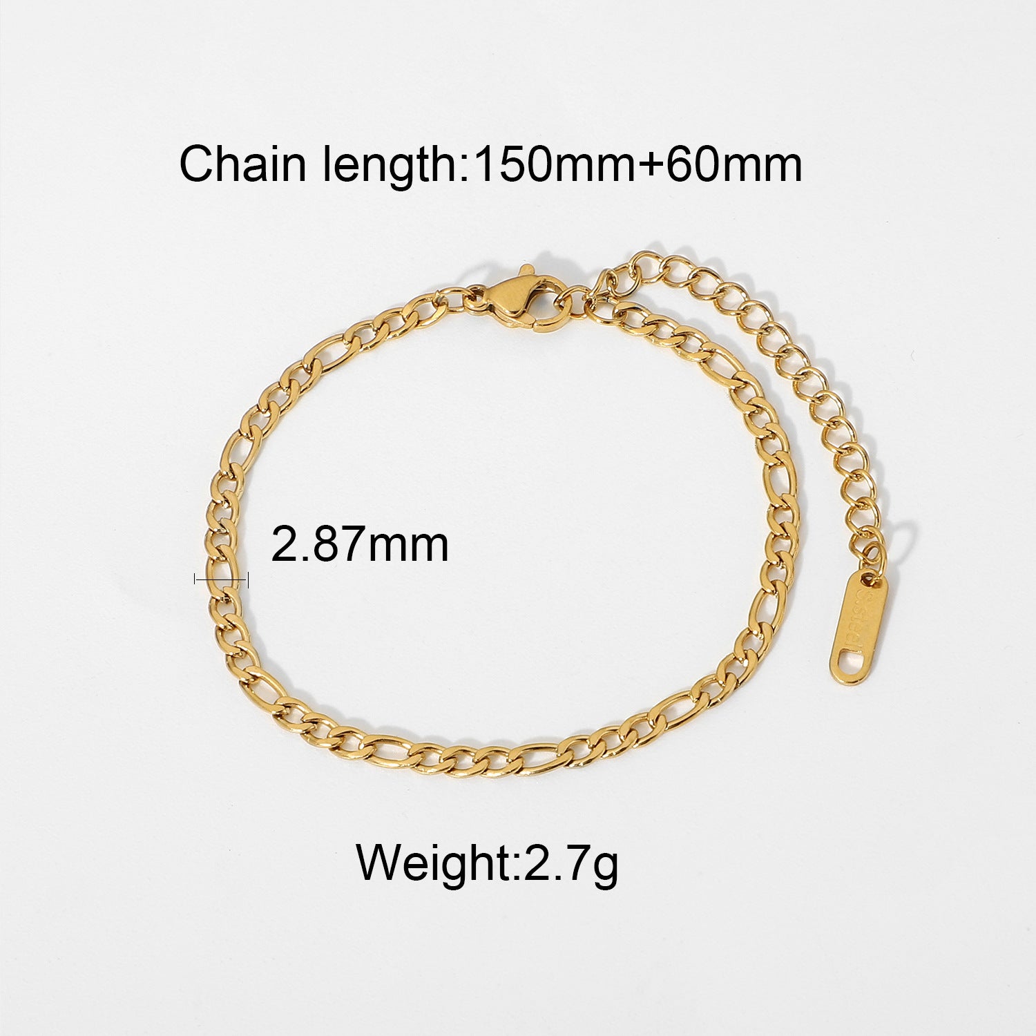 Classic Green Moissanite 18k Gold-plated Chain Bracelet | Mix Mix Style [Hot Seller]-Mix MIx Style