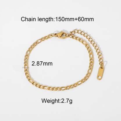 Classic Green Moissanite 18k Gold-plated Chain Bracelet | Mix Mix Style [Hot Seller]-Mix MIx Style