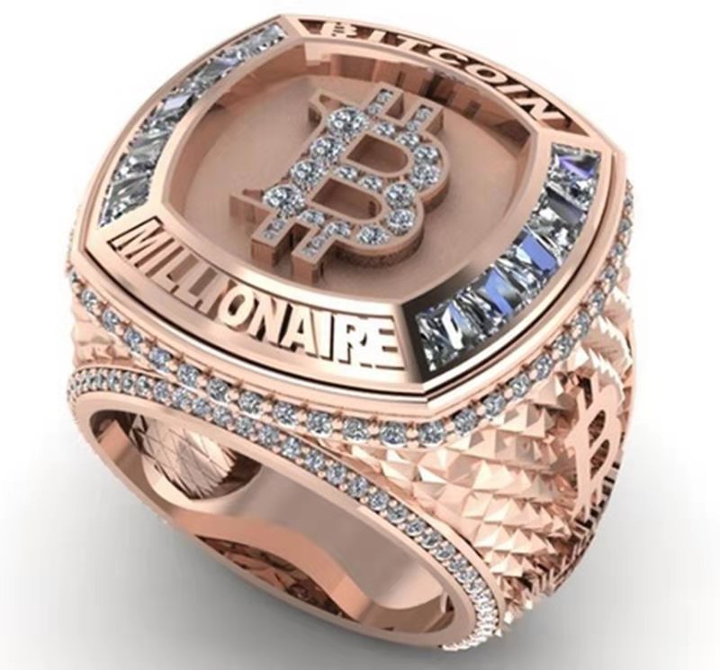 Coin Luxury Letter "B" Moissanite Diamonds 18k Rose Gold Plated Luxuri