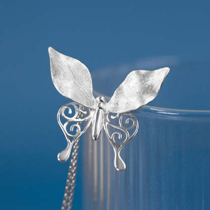 Butterfly Gold Retro Classic Pendant Luxury White/Vermeil 18k Gold Plated Necklace Jewelry | Mix Mix Style-Mix MIx Style