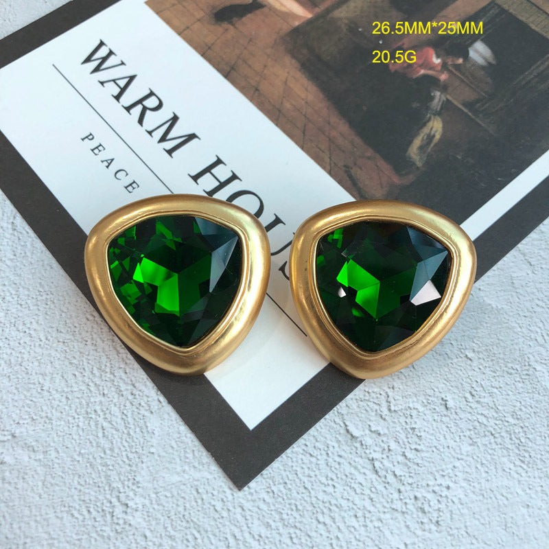 Minimalist Vintage Pendant Pear Cut Diamond Luxury 18k  Vermeil Gold Plated Necklace Earrings Jewelry Set | Mix Mix Style-Mix MIx Style