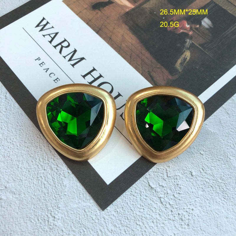 Minimalist Vintage Pendant Pear Cut Diamond Luxury 18k  Vermeil Gold Plated Necklace Earrings Jewelry Set | Mix Mix Style-Mix MIx Style