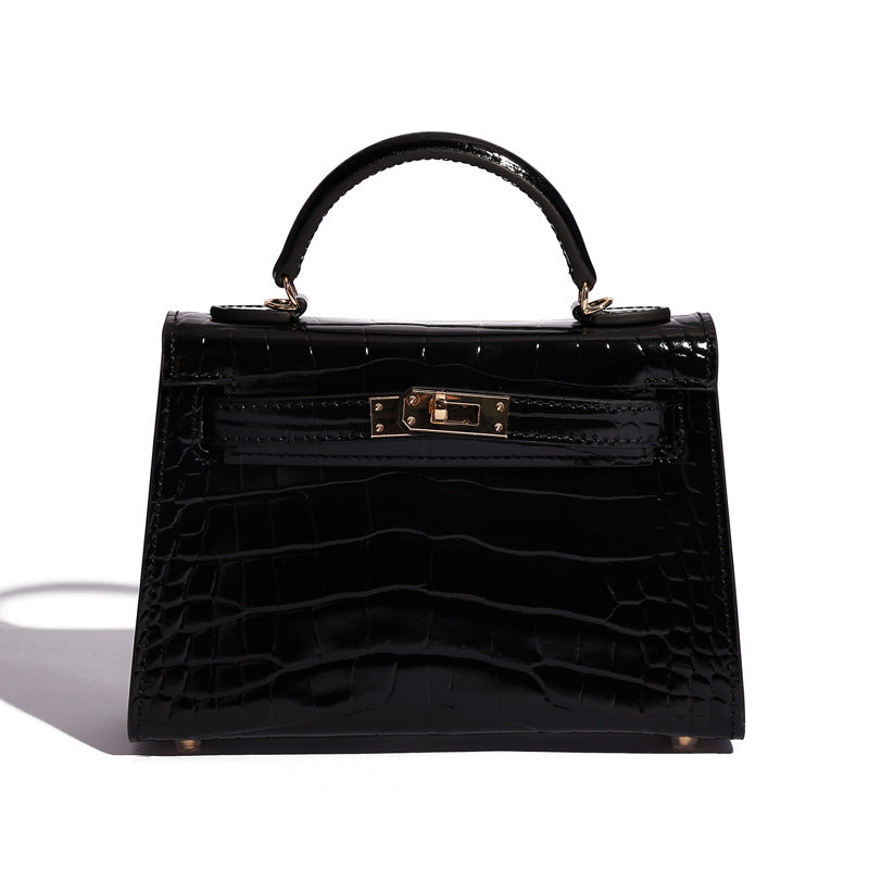 High-quality crocodile pattern Kelly bag second generation mini handbag  messenger Handbags | Mix Mix Style [Hot Seller]-Mix MIx Style