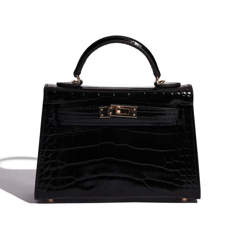 High-quality crocodile pattern Kelly bag second generation mini handbag  messenger Handbags | Mix Mix Style [Hot Seller]-Mix MIx Style