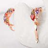 Multicolor Embellished Moissanite Diamonds Luxury 18k Rose Gold Plated Vintage Hoop Earrings | Mix Mix Style-Mix MIx Style