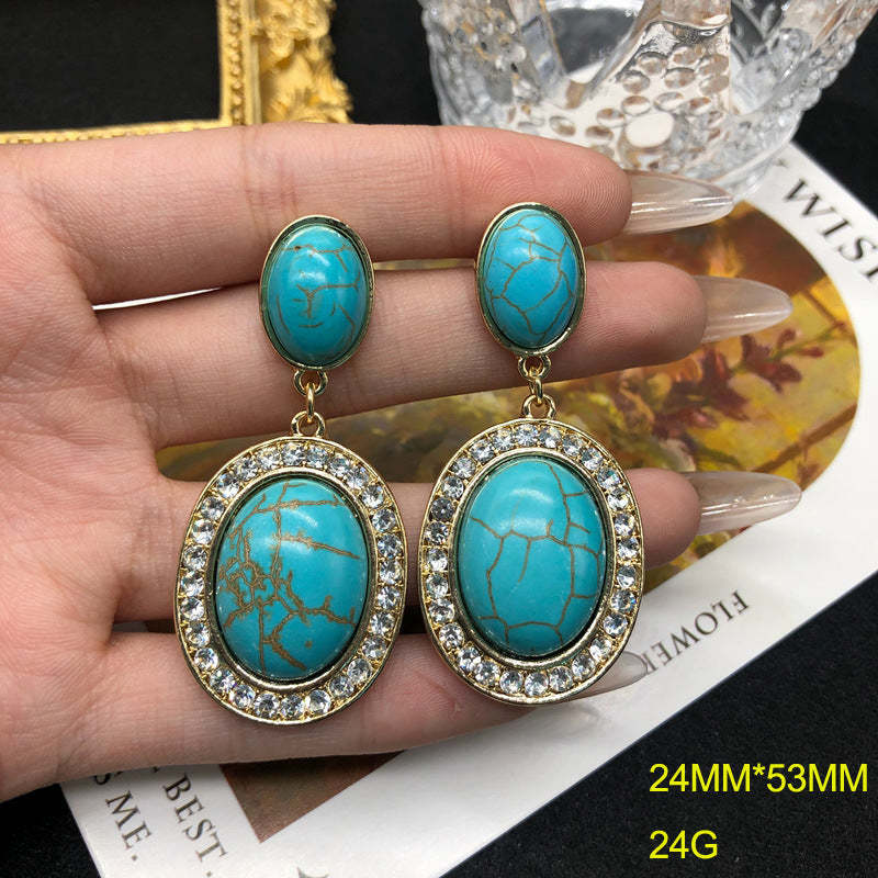 Blue Aquamarine Gemstones Vintage White Akoya Pearls Luxury 18k Vermeil Gold Plated Necklace Earring Bracelet Jewelry Set | Mix Mix Style-Mix MIx Style
