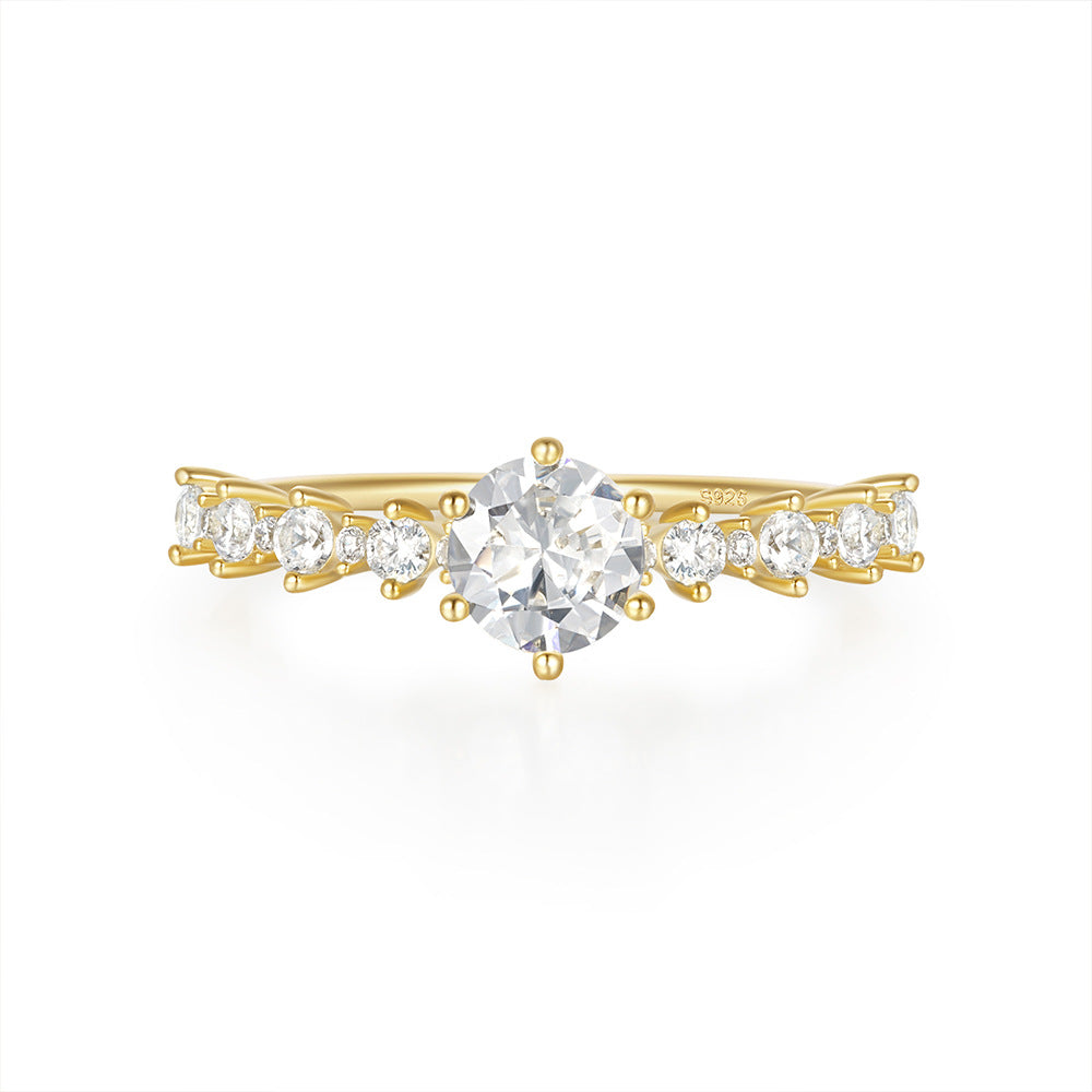 S925 Sterling Silver Luxury Square Moissanite Diamond Ring | Mix Mix Style-Mix MIx Style