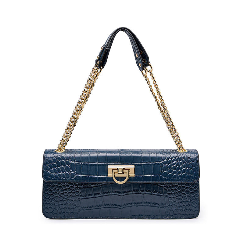 Shoulder Bags Crocodile pattern  new fashion chain niche high-quality messenger leather | Mix Mix Style [Hot Seller]-Mix MIx Style