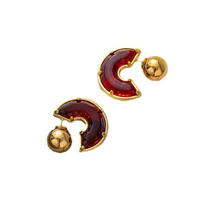 Retro high-end earrings for women 2023 new style fashion temperament light luxury earrings niche French retro earrings-Mix MIx Style