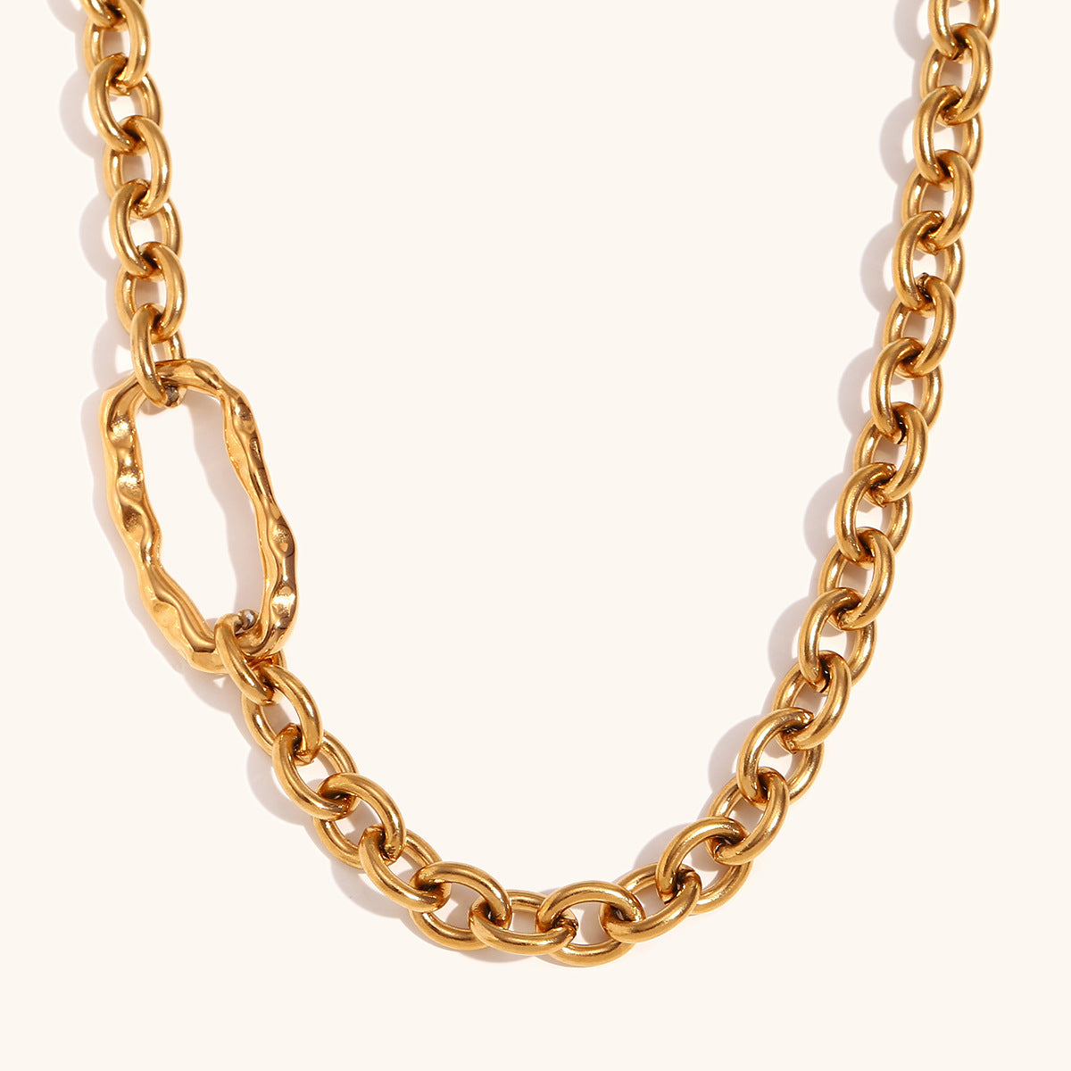 Silver Minimalist Retro Classic Thick Chain 18k Vermeil/White Gold Plated Necklace Jewelry  | Mix Mix Style-Mix MIx Style