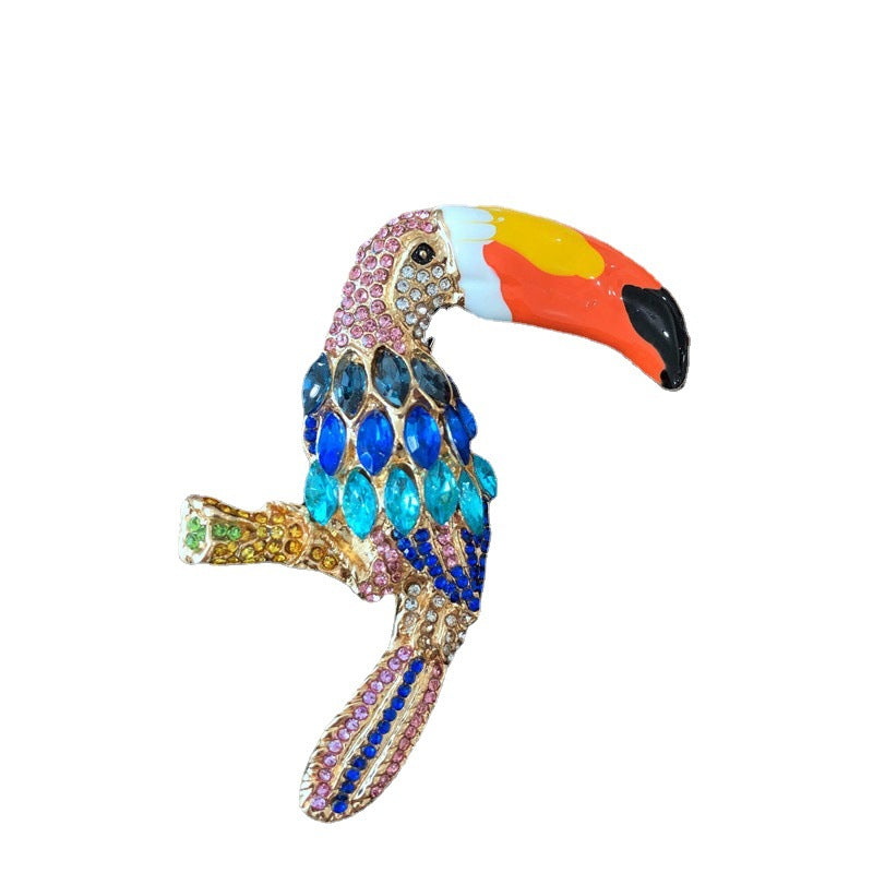 Colorful Diamond drop glaze brooch pin cute animals owl, panda, swan, elephant | Mix Mix Style [Hot Seller]-Mix MIx Style