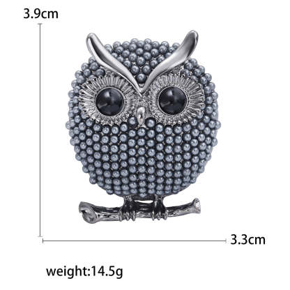 Beautiful Saltwater Pearls Vintage Owl Cute Brooch Vintage Jewelry | Mix Mix Style [Hot Seller]-Mix MIx Style