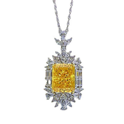 Moissanite Diamond  Soft Cushion Necklaces Jewelry 18K White Gold Plated Mix Mix Style [Hot Seller]-Mix MIx Style