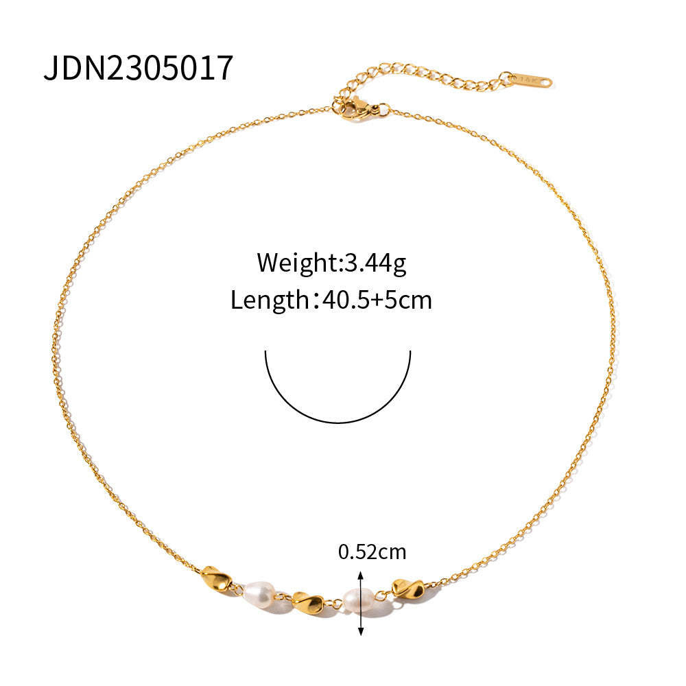 Retro 18K Gold Plated Chain Akoya Pearl Bracelet | Mix Mix Style [Hot Seller]-Mix MIx Style
