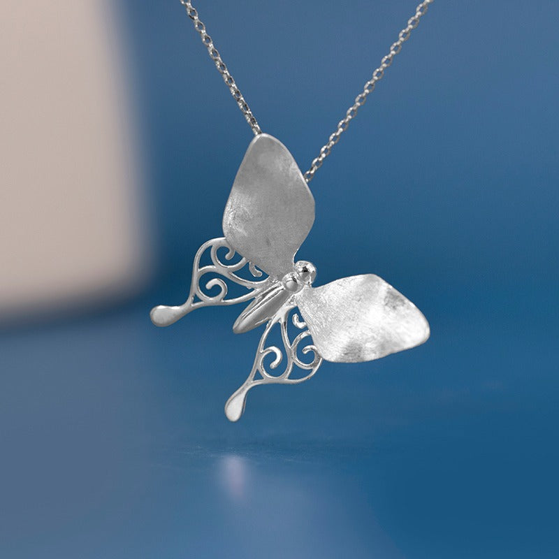 Butterfly Gold Retro Classic Pendant Luxury White/Vermeil 18k Gold Plated Necklace Jewelry | Mix Mix Style-Mix MIx Style