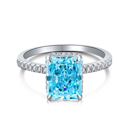Moissanite Jewelry 18k White Gold Plated Moissanite Ring-Mix MIx Style