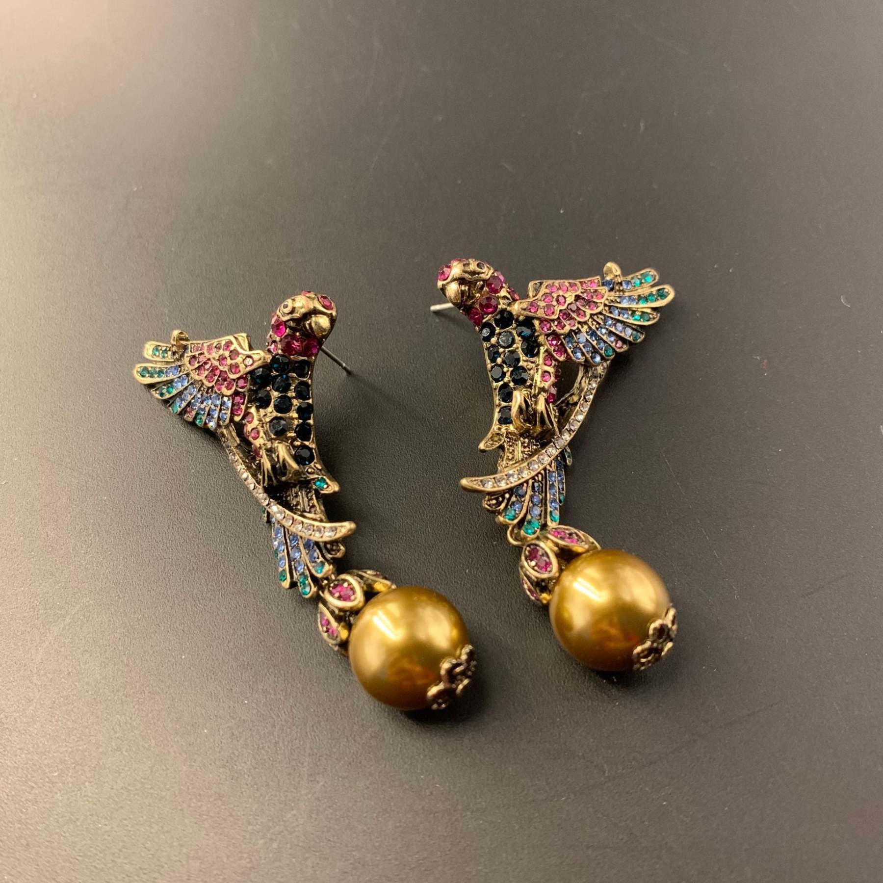 Parrot Shape Diamonds Elegant Vintage Jewelry Earring Necklace Set  | Mix Mix Style [Hot Seller]-Mix MIx Style